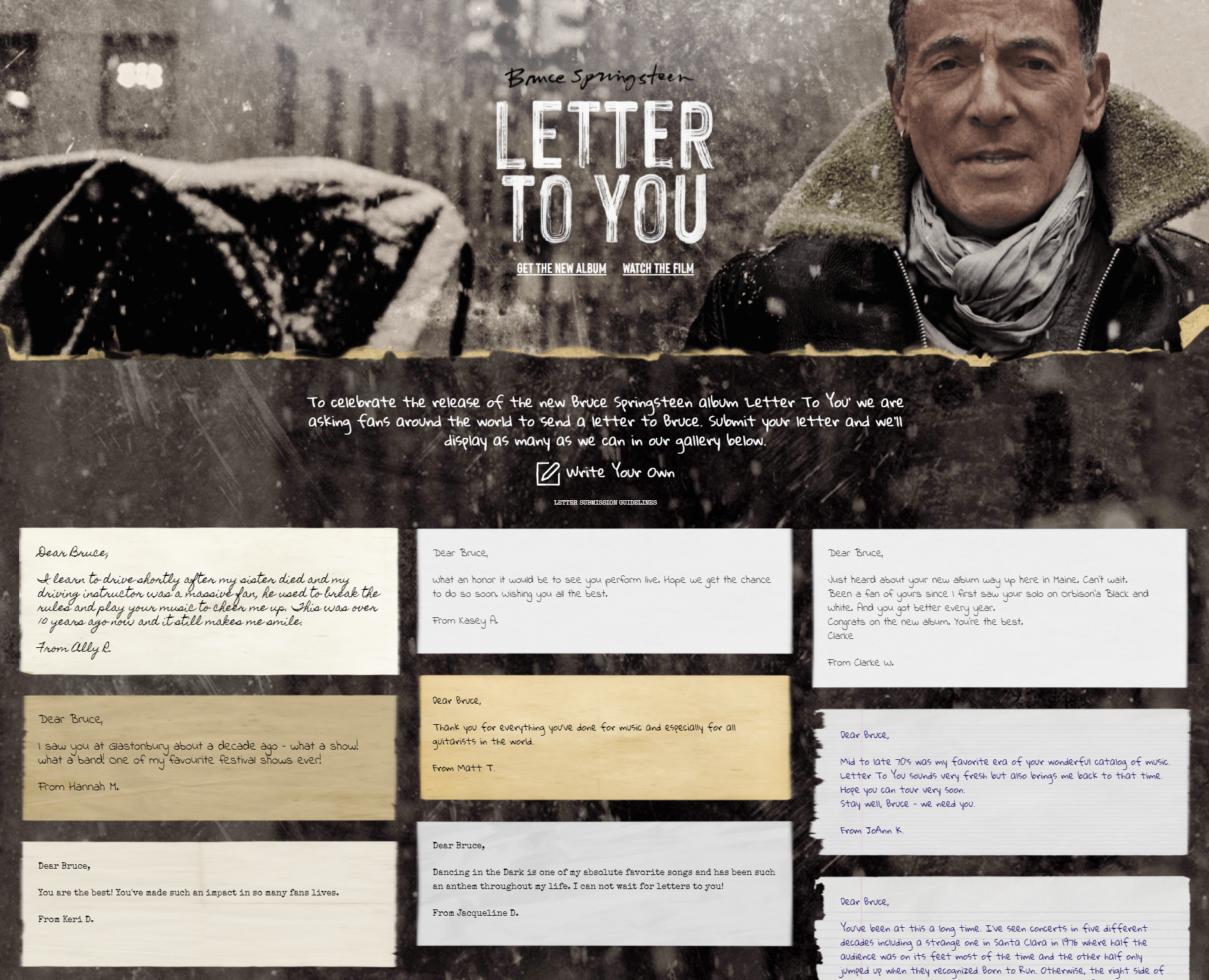 Napisz list do Bruce'a Springsteena!