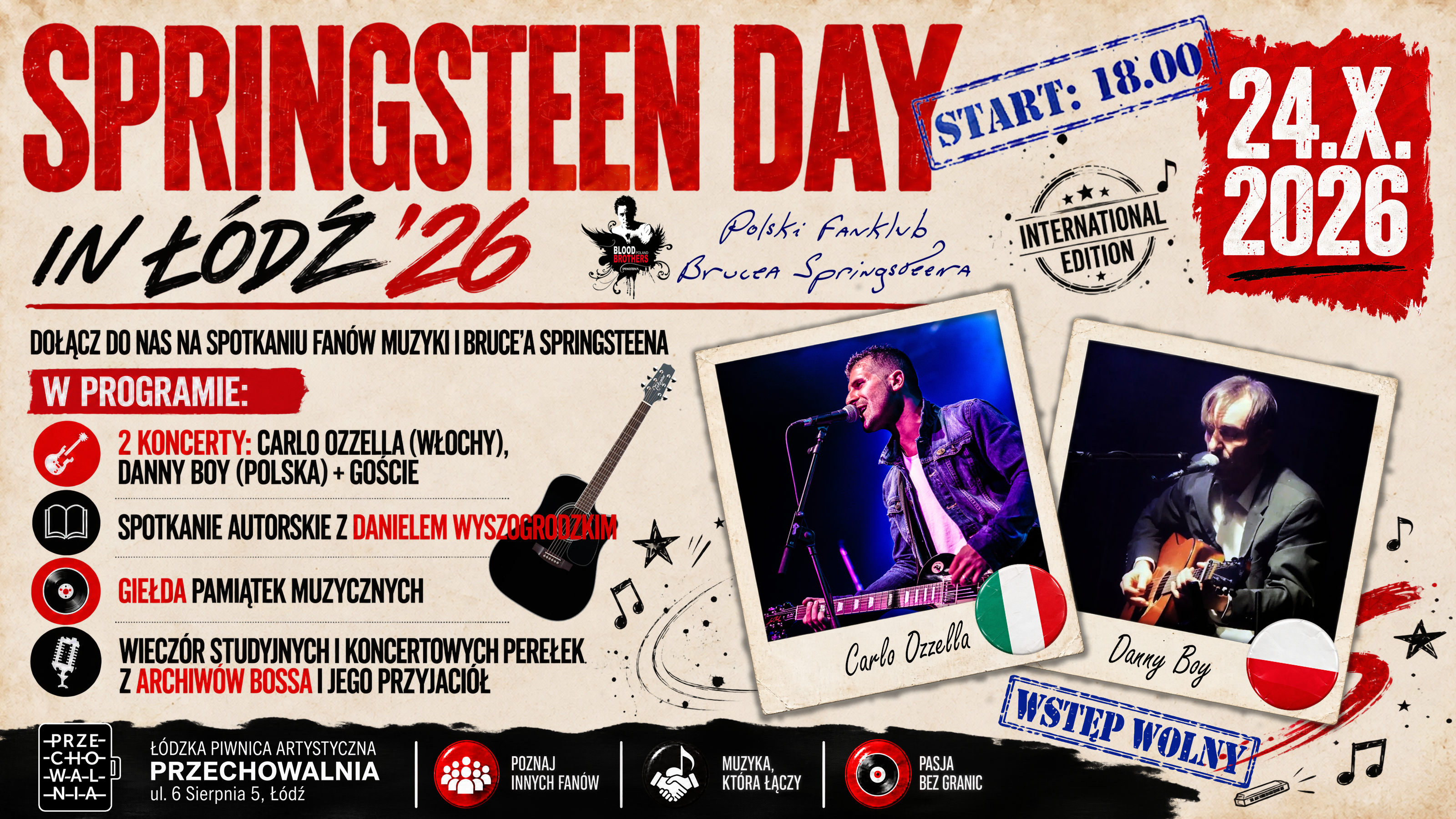 Zapraszamy na Springsteen Day in Łódź ’26 Zapraszamy na Springsteen Day in Łódź ’26